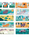 Janod Ensemble de 10 casse-têtes Empreintes d'animaux Jouets Janod