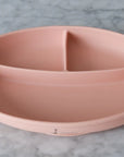 Micasso & Co Assiette à succion divisée en silicone Alimentation Micasso & Co Vieux rose