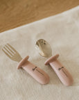 Micasso & Co Ensemble de cuillère et fourchette en silicone et métal Alimentation Micasso & Co Mauve