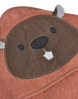 Perlimpinpin Serviette à capuchon pour bébé Bain Perlimpinpin Castor