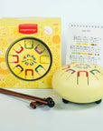Tambu Tambour de pluie en acier 8 tonalités Mellow Yellow Jaune Jouets Tambu