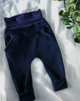 O'vole Pantalon sarouel évolutif unisexe 6 à 36 mois - Collection Automne Hiver Vêtements Créations Ovole Jeans Bleu