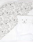 Béké Bobo Ensemble cape de bain et gant Béké Bobo Harmonieux