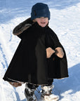 Gustine Housse et Poncho 3 en 1 pour le siège d'auto et porte-bébé En sortie Gustine baby carrier Noir - col de fourrure non inclus