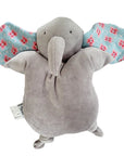 Papoum papoum Éléphant douillet Dodo Papoum Papoum Éléphant oreilles bleues avec fleurs