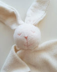 Papoum papoum Lapin doudou en Coton Biologique Dodo Papoum Papoum Lapin broderie rose