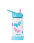 Ecovessel Gourde à paille isolée 12 oz Alimentation Ecovessel Papillons