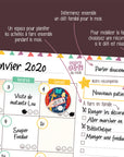 Minimo Calendrier mensuel familial Vertical Éducation Minimo Playful Motivation Ludique