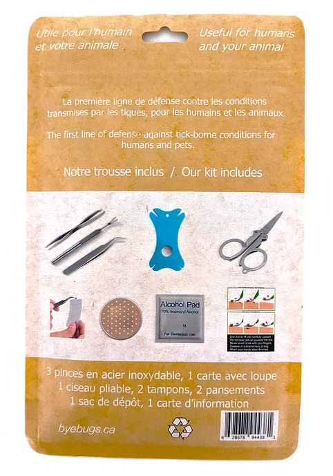 BYE BUGS Trousse de secours deluxe contre les tiques