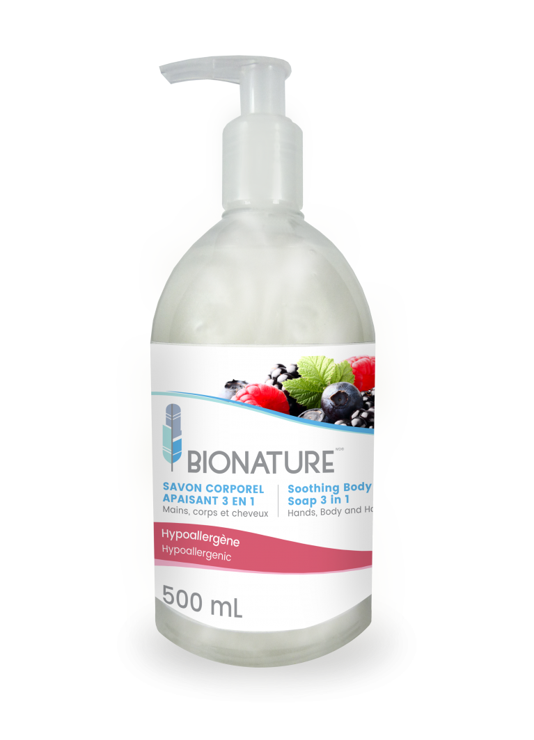 Bionature Savon corporel 3 en 1 - Petits fruits  BioNature 500 ml  