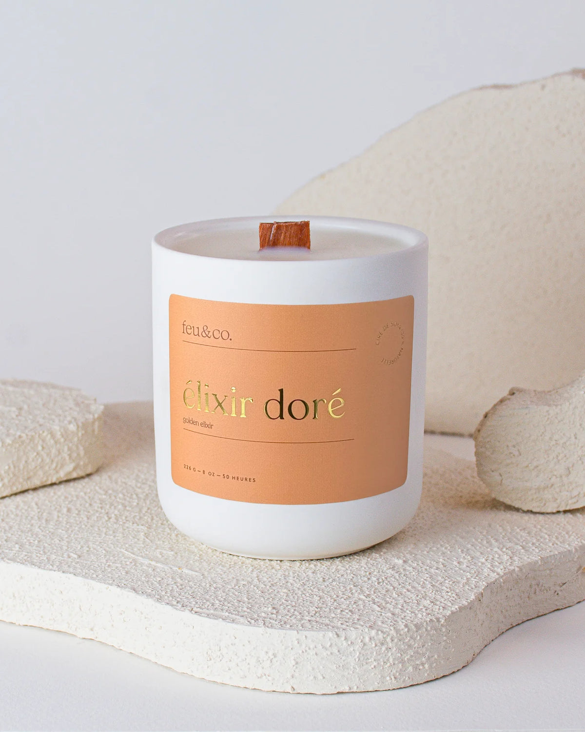 Feu&amp;Co Chandelle de soya Maison Feu&amp;Co Élixir doré