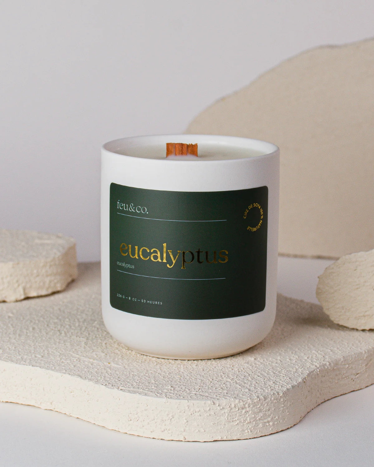 Feu&amp;Co Chandelle de soya Maison Feu&amp;Co Eucalyptus