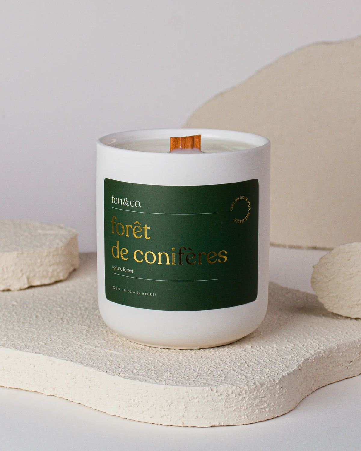 Feu&amp;Co Chandelle de soya Maison Feu&amp;Co Forêt de conifères
