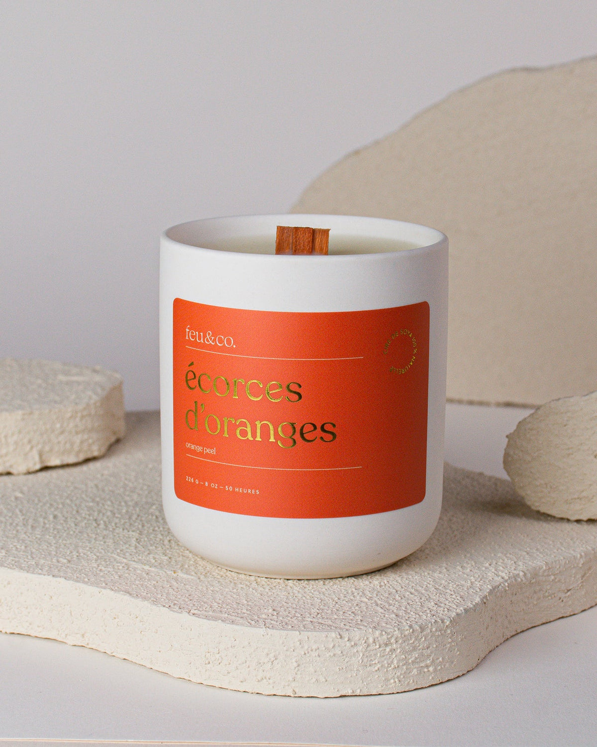 Feu&amp;Co Chandelle de soya Maison Feu&amp;Co Écorce d'oranges