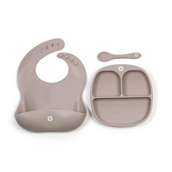 Bulle ensemble 3 morceaux pour petit glouton Alimentation Bulle bijouterie Taupe