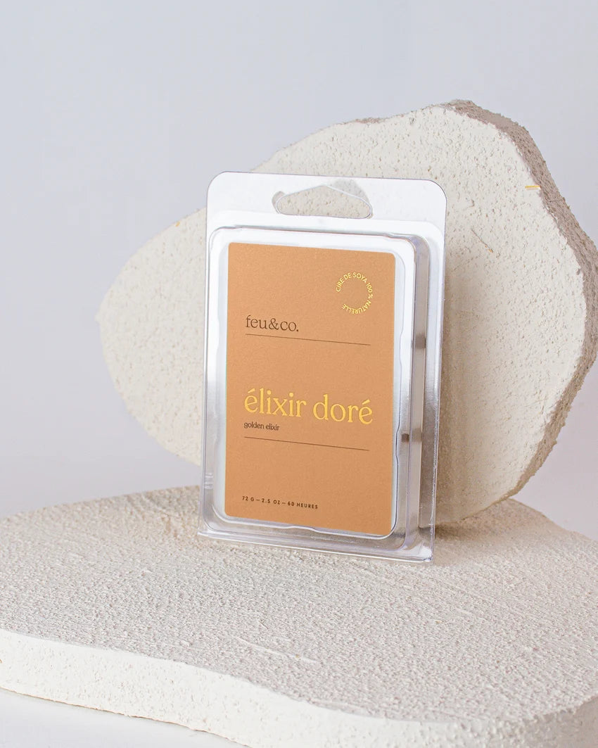 Feu&amp;Co Pastilles de cire de soya pour diffuseur Maison Feu&amp;Co Élixir doré