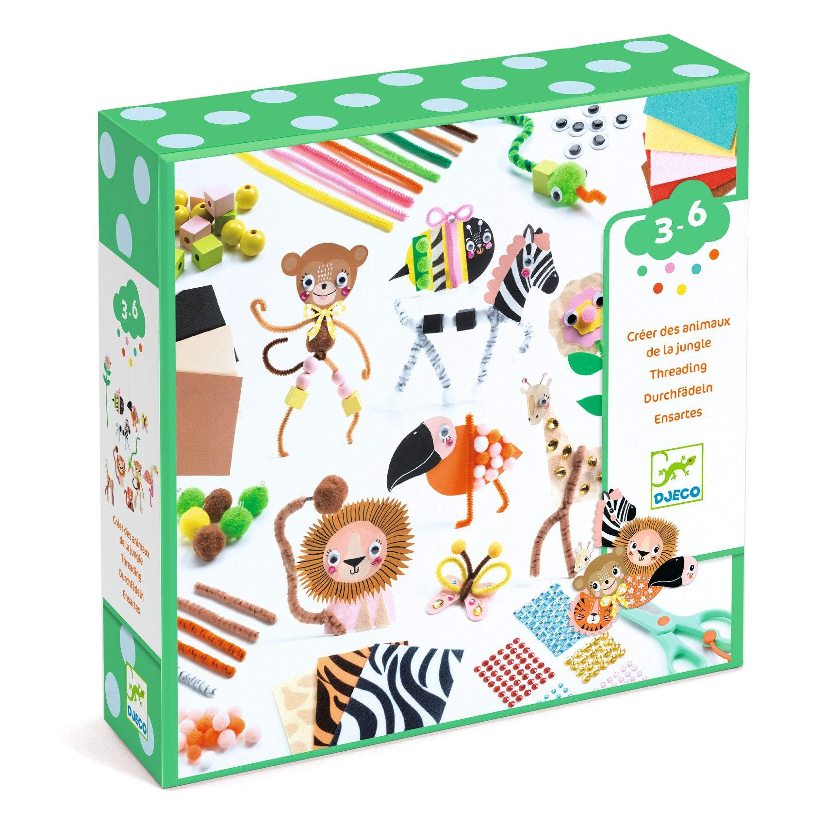 Djeco La couleur des petits- boite à créer -Animaux de la jungle Jouets Djeco   