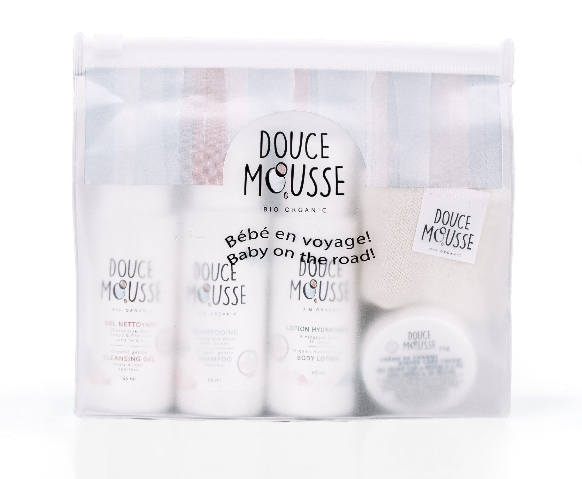 Douce Mousse Trousse Bébé en voyage Soins corporels La Coursière Bio   