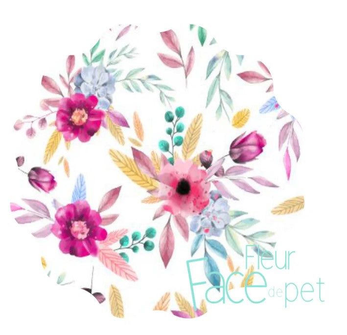 Face de pet Serviette hygiènique régulière Accessoires Face de pet Fleur  