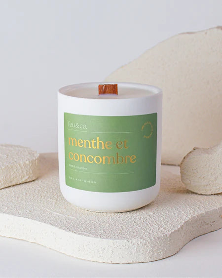 Feu&Co Chandelle de soya Maison Feu&Co Menthe & concombre