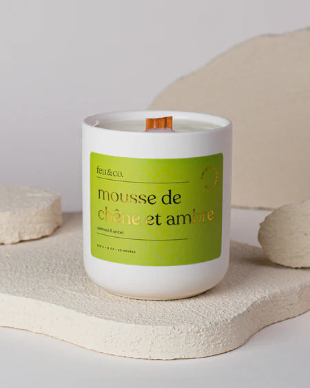 Feu&Co Chandelle de soya Maison Feu&Co Mousse de chêne & ambre
