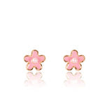 Girl Nation Boucles d&#39;oreilles Accessoires Girl nation Fleur rose &amp; perle