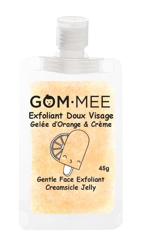 GOM-MEE Exfoliant doux visage en gel pour enfants et adolescents Soins corporels Gom-Mee Gelée d'orange & crème  