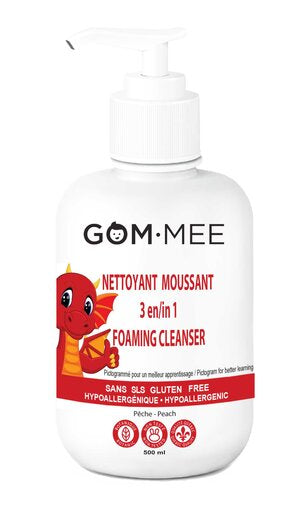 GOM-MEE Nettoyant moussant 3 en 1 Soins corporels Gom-Mee Dragon-pêche  