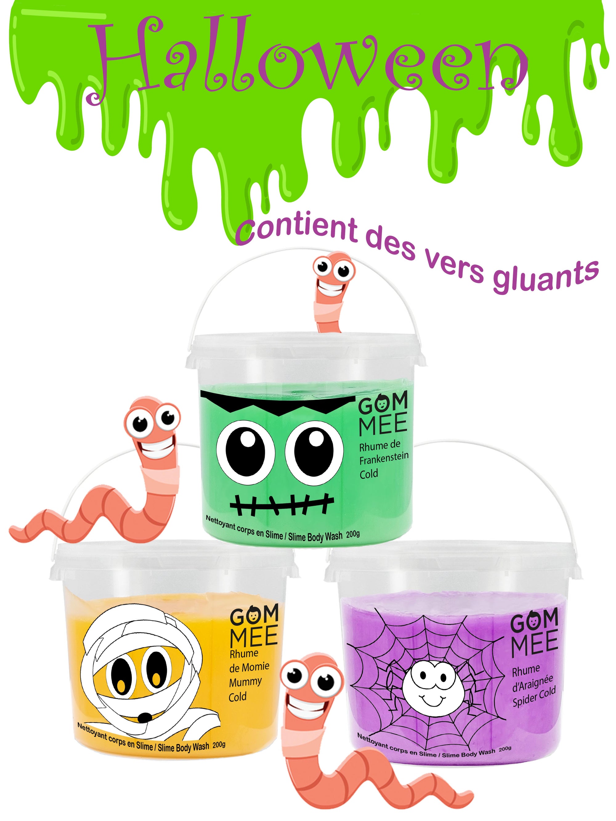 GOM-MEE Slime moussante nettoyante - Collection Halloween Soins corporels Gom-Mee