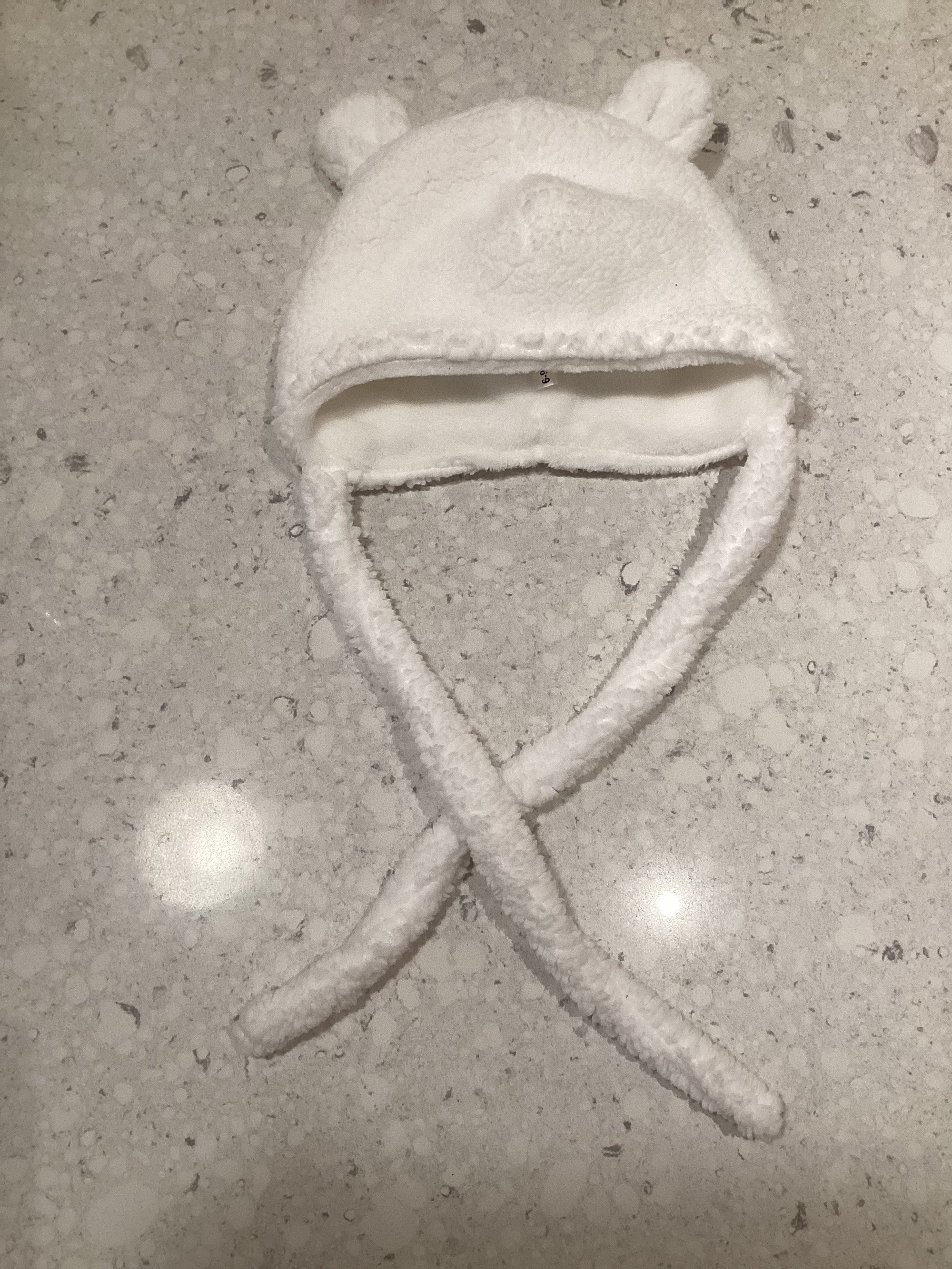 Bébé Ô Chaud Tuque oreille d'ours en sherpa Vêtements Bébé Ô Chaud Blanc 0-3 mois