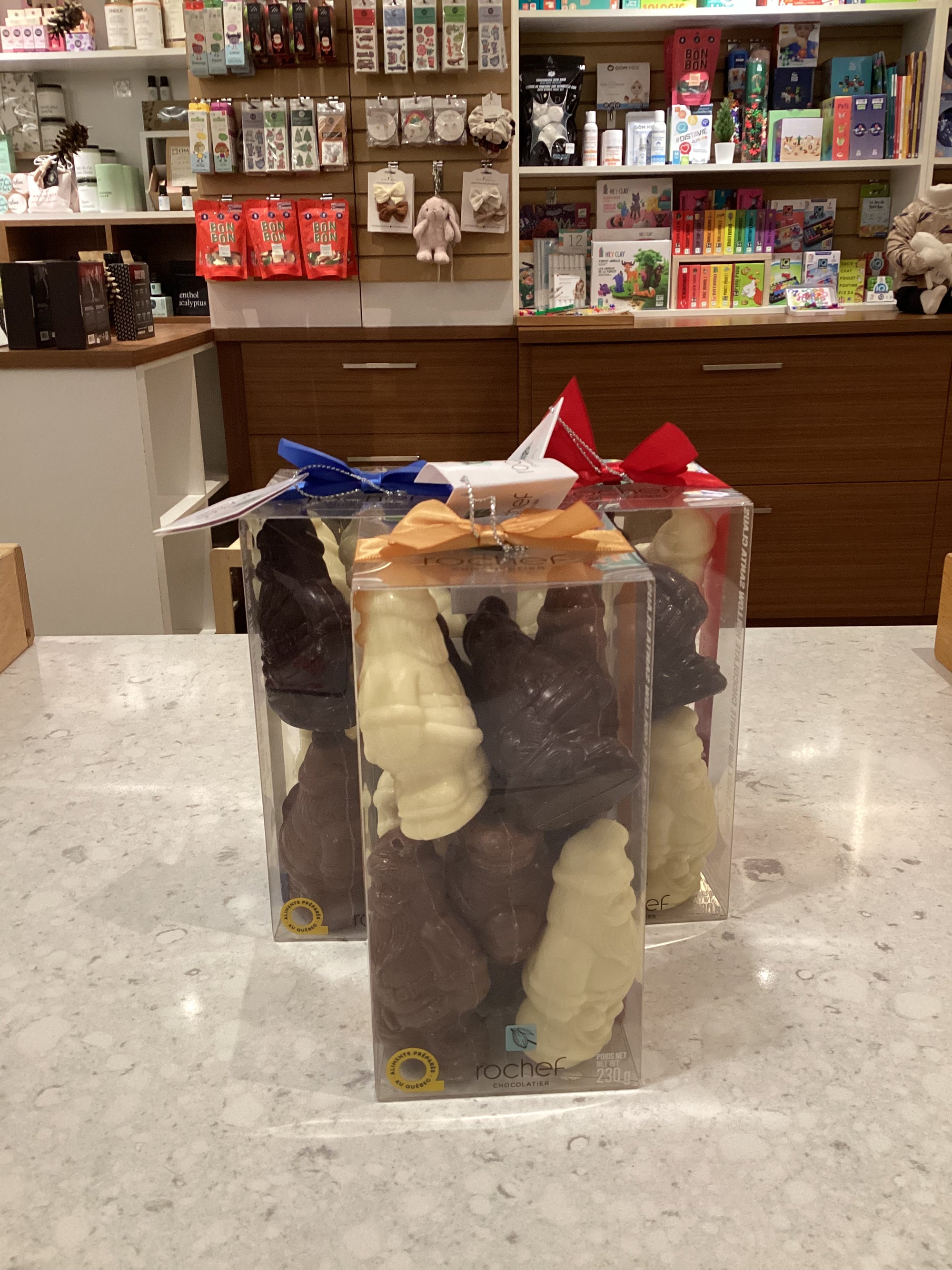 Rochef Chocolatier Trio de chocolat creux Père Noël Gourmandise Rochef Chocolatier