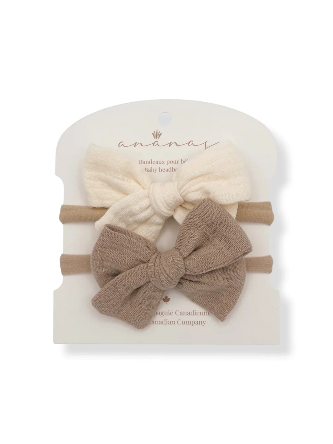 Ananas Co Boucles en mousseline sur bandeau de nylon Accessoires de cheveux Ananas Co Ivoire et Beige