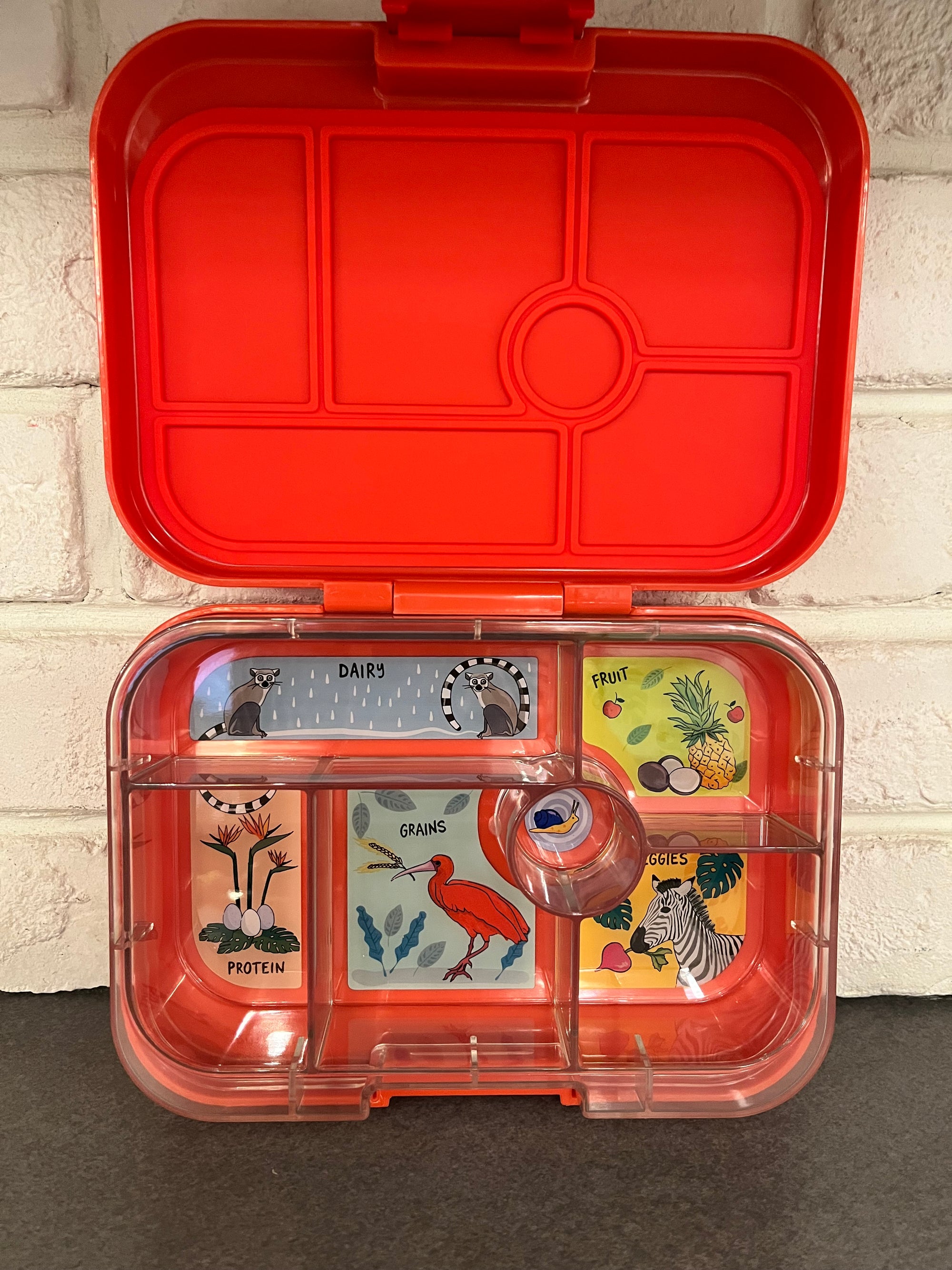Yumbox Originale 6 compartiments Alimentation Yumbox Safari Orange
