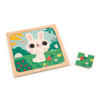 Janod White Rabbit Puzzle 9 pieces