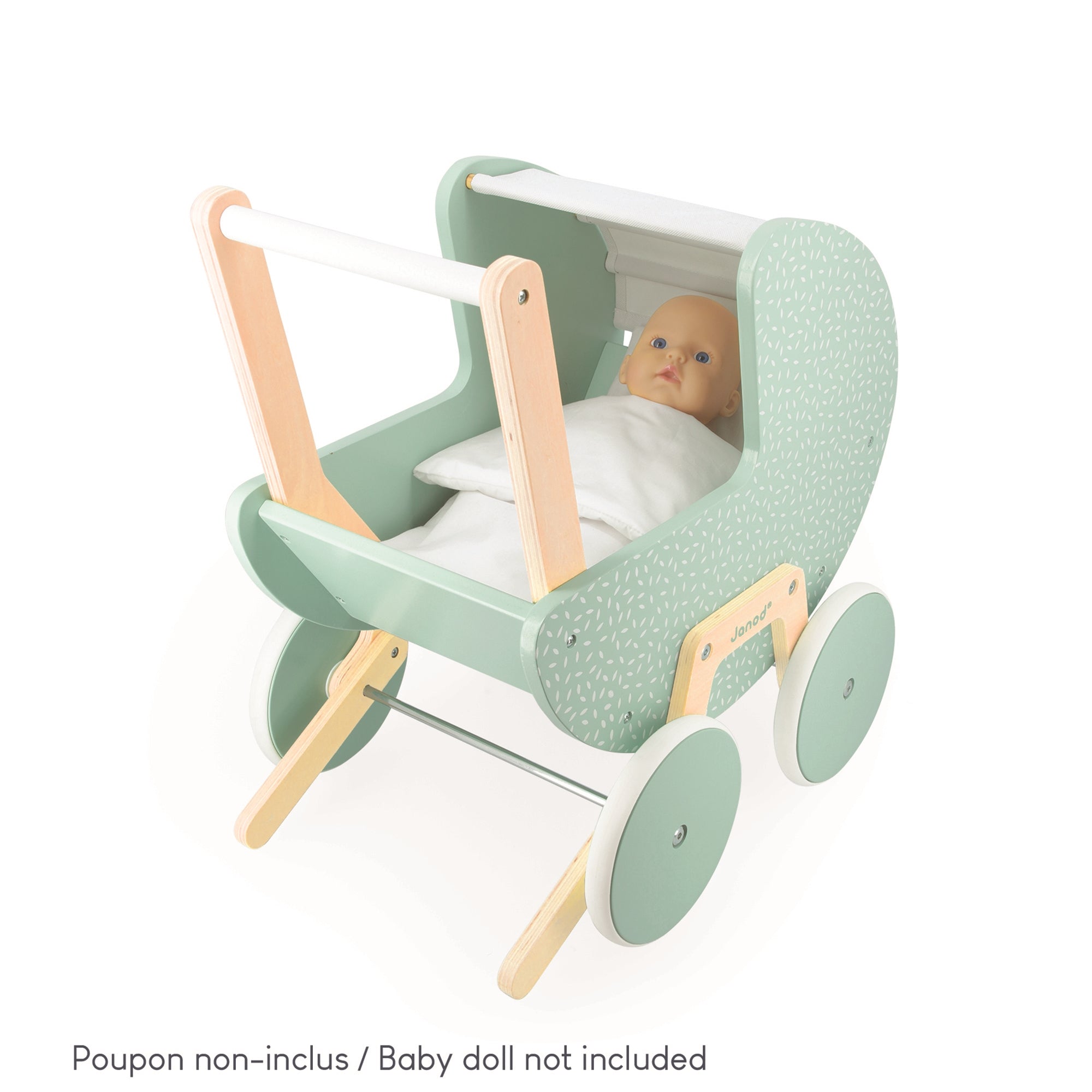 Janod Poussette landeau zen pour poupée en bois Jouets Janod   