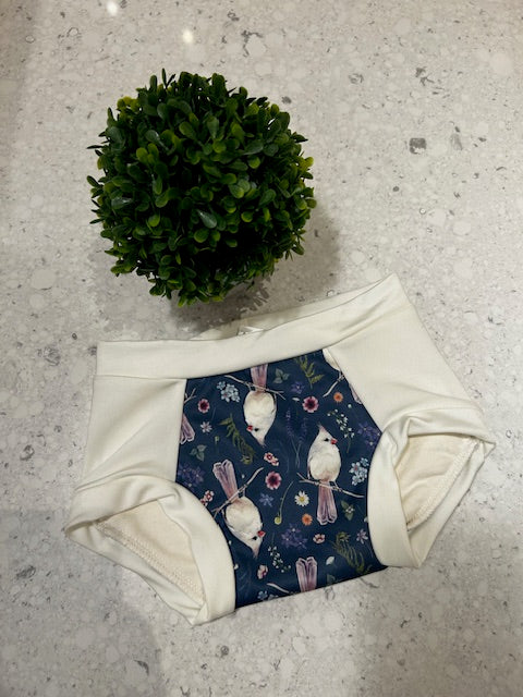 Joka Bébé Culotte de propreté de jour Couches lavables Joka Bébé Grand Oiseaux fleuris