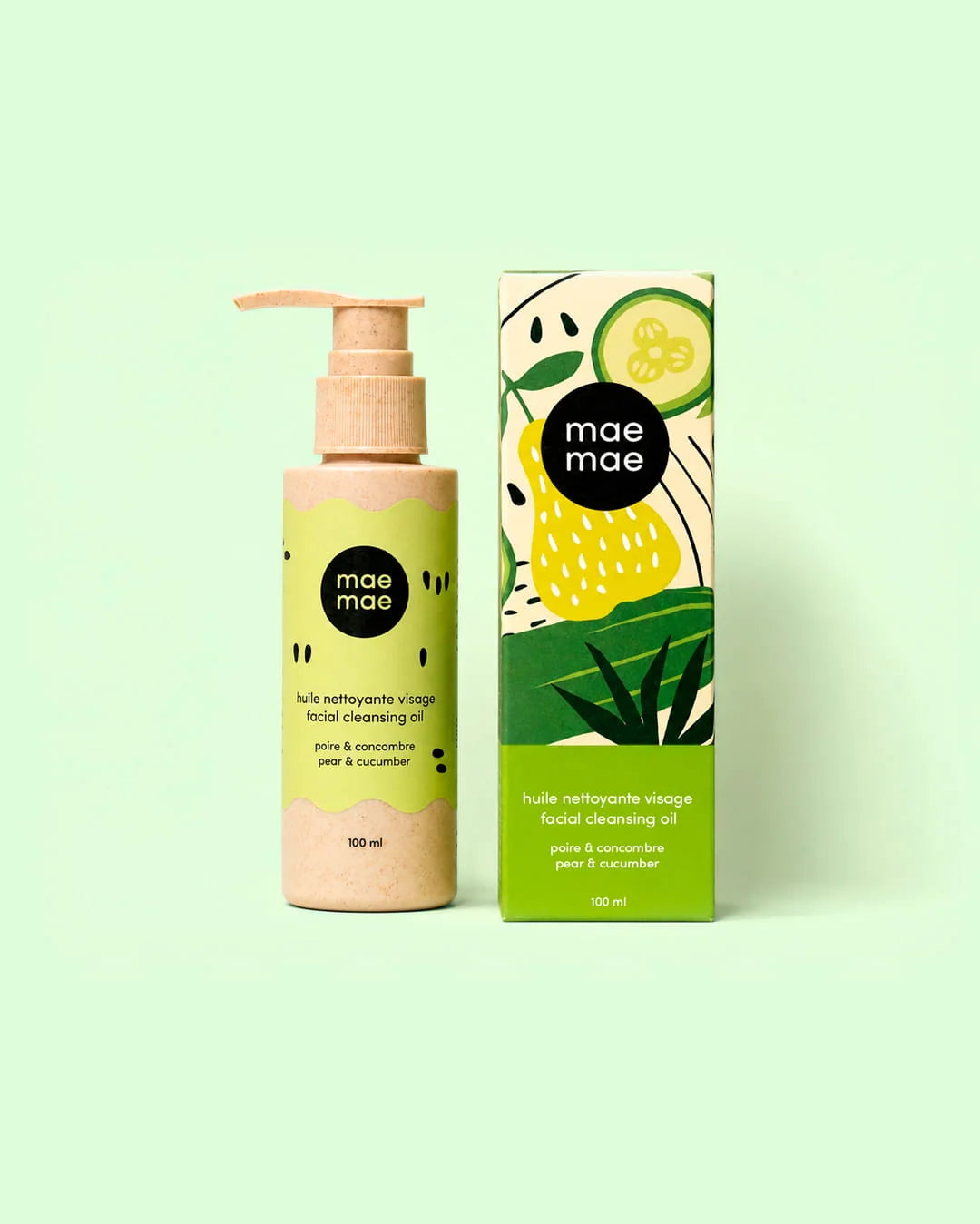 Maemae Huile nettoyante visage Poire et concombre
