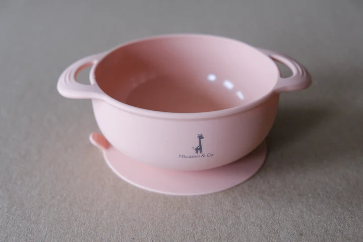 Micasso &amp; Co Bol en silicone à succion Alimentation Micasso &amp; Co Vieux rose  