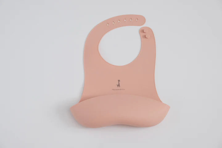 Micasso &amp; Co Bavette en silicone Alimentation Micasso &amp; Co Vieux rose  