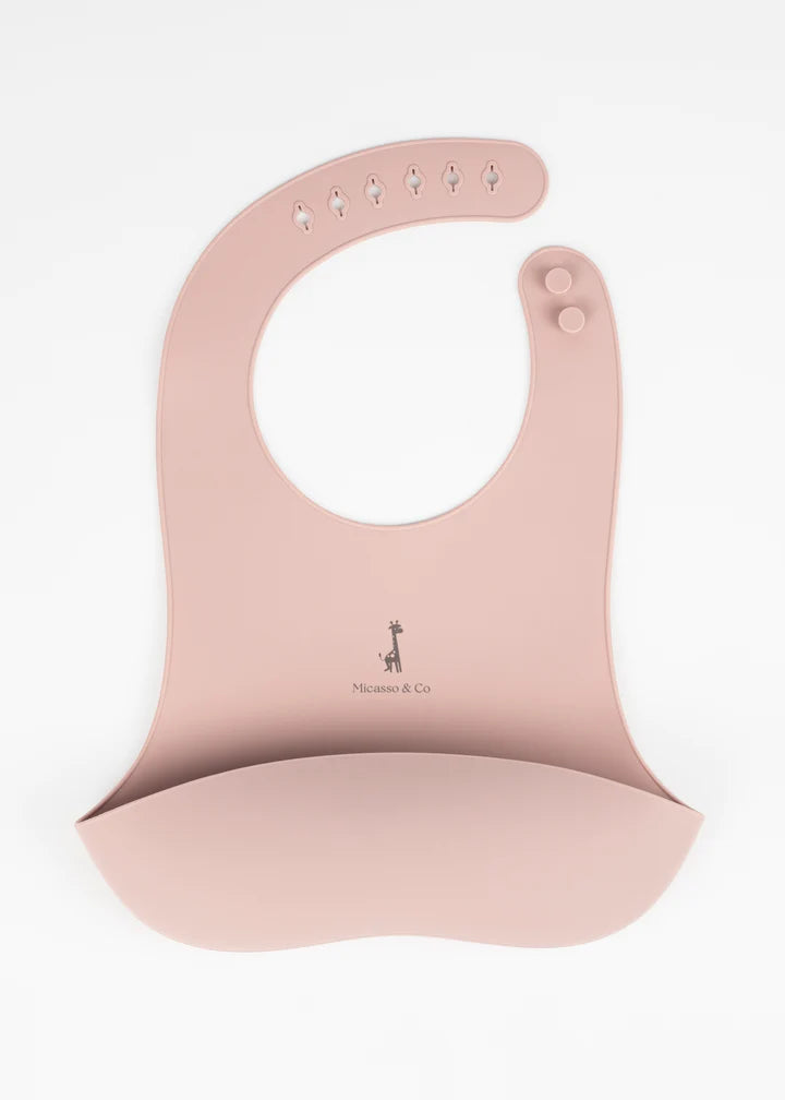 Micasso &amp; Co Bavette en silicone Alimentation Micasso &amp; Co Mauve  