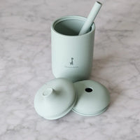 Micasso & Co Tasse Gobelet en silicone à paille et à bec Alimentation Micasso & Co Vert tendre  