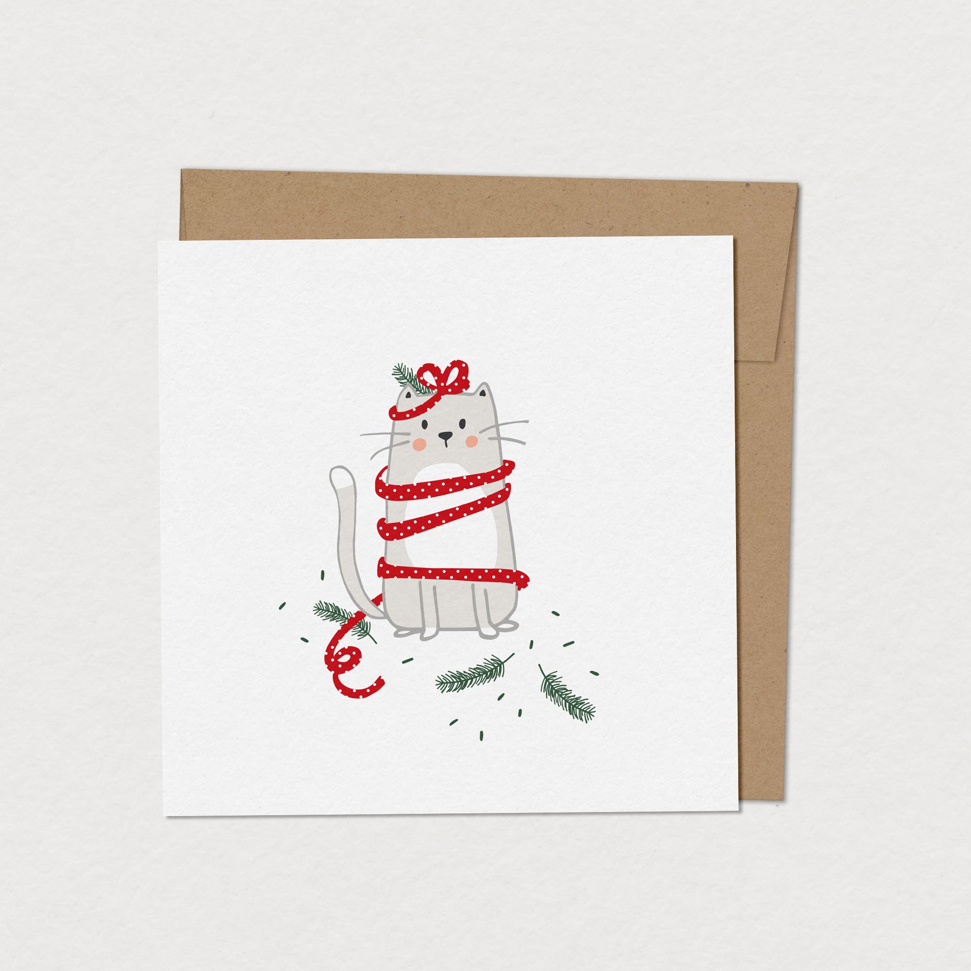 Mimosa Design Carte de souhait Noël Accessoires Mimosa Design Chaton la gaffe