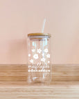 MÖMY Verre Boho - Collection Éducatrice Maison MÖMY Meilleure éducatrice - Fleuri blanc