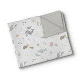 OleOops Couverture de minky pour bébé 30x40 Dodo OleOops Vie sous-marine