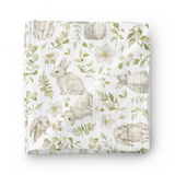 Oleoops Couverture mousseline de bambou pour bébé 47x47 Dodo OleOops Lapins choux