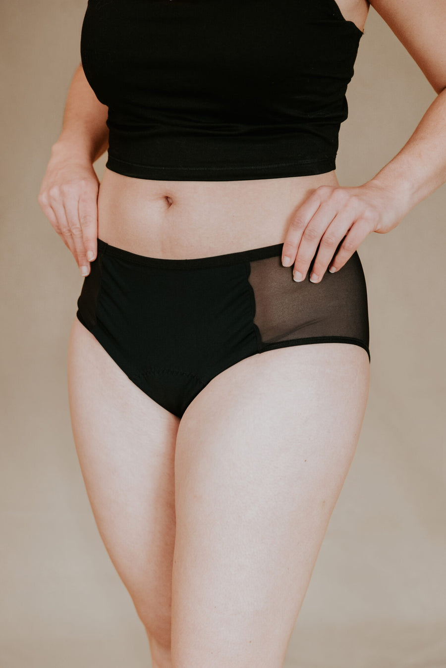 Ora Protections - Culotte menstruelle taille haute avec mesh Vêtements Ora protections   