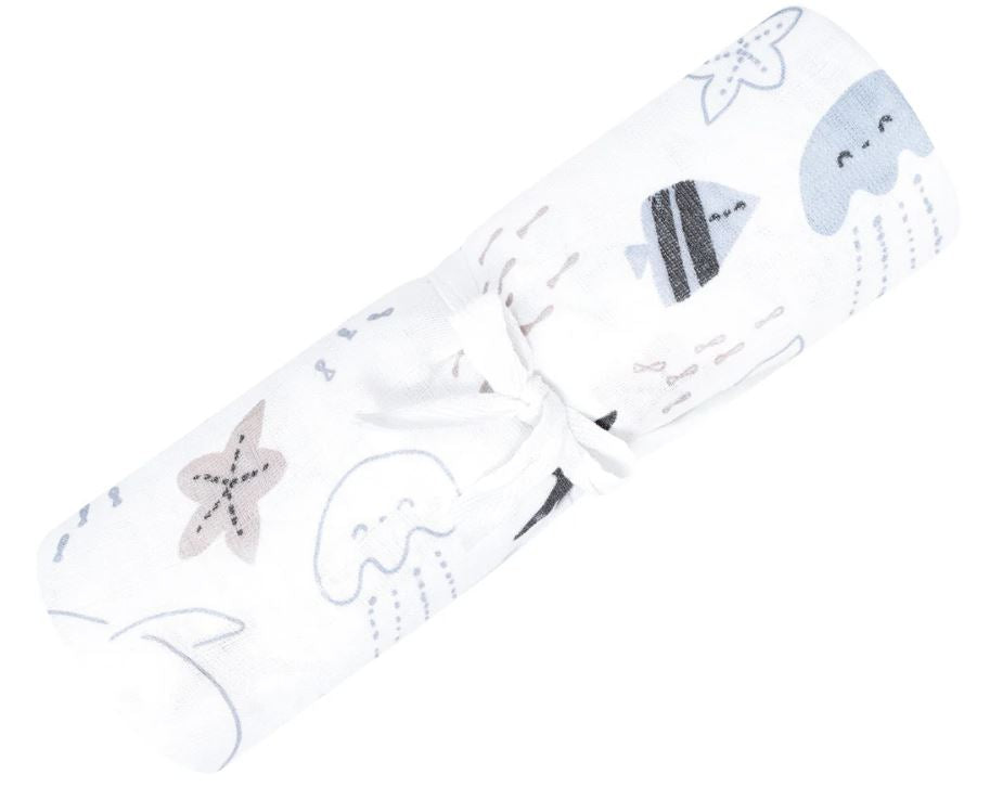 Perlimpinpin Doudou en mousseline de coton Dodo Perlimpinpin Mer