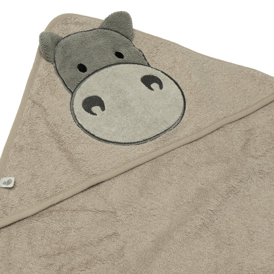 Perlimpinpin Serviette à capuchon pour bébé Bain Perlimpinpin Hippo