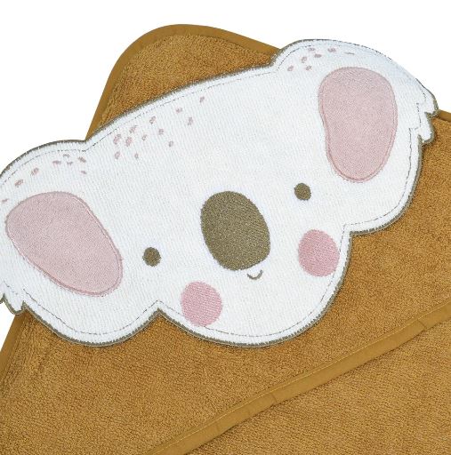 Perlimpinpin Serviette à capuchon pour bébé Bain Perlimpinpin Koala