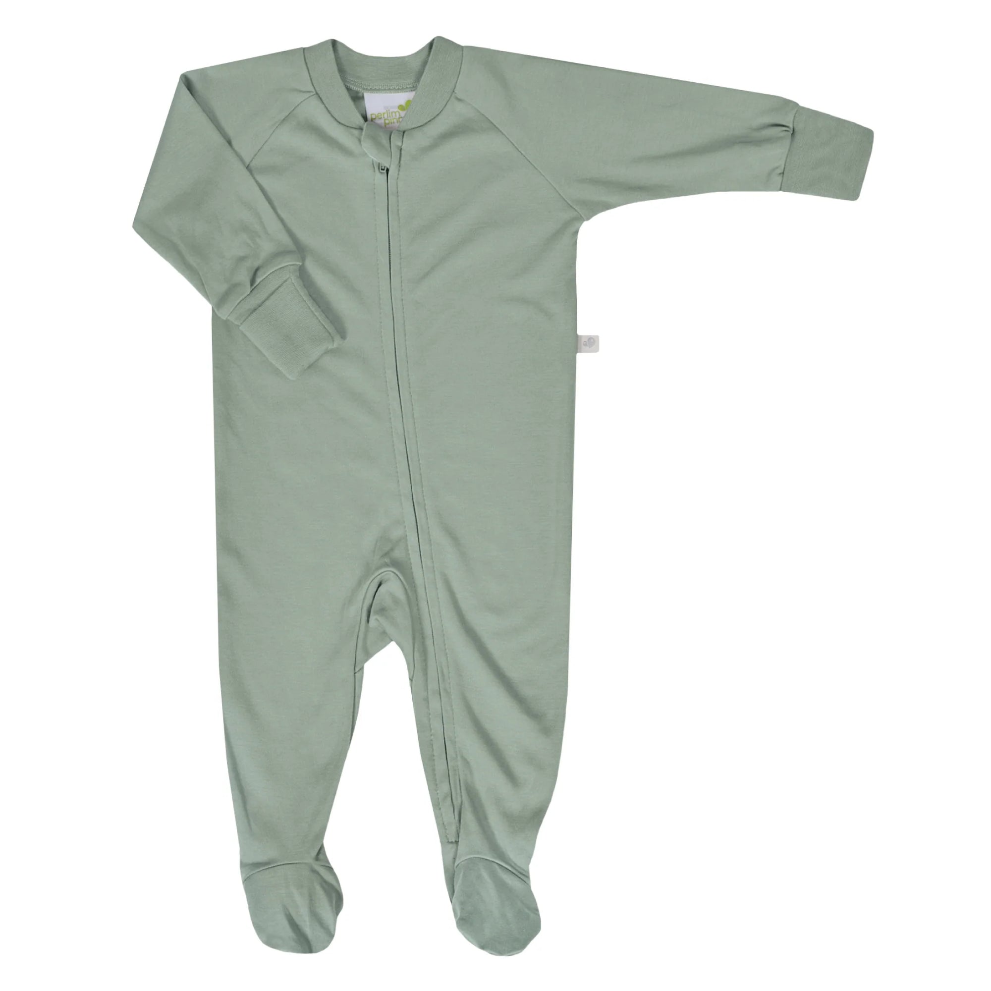 Perlimpinpin Pyjama en bambou Perlimpinpin Nouveau-né Vert Mousse